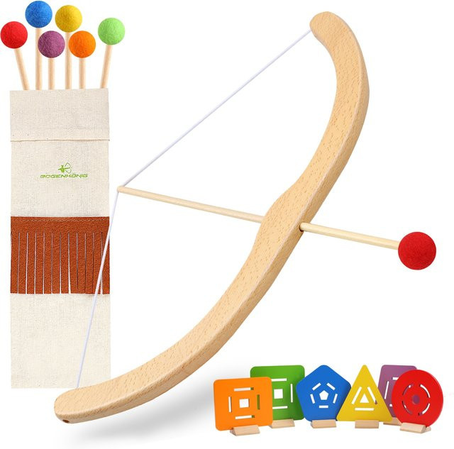 Bogenkönig Bogenschießen Set Holz 12-tlg. Bunt / Mehrfarbig - Bild 1