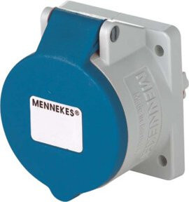 Mennekes Anbaudose TwinContact 32A, 3p, 6h, 230V, IP44, Blau - Bild 1