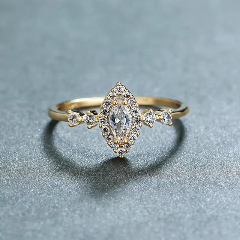 Huitan Mode Ringe, Zirkonia, Gold, Damen - Bild 2