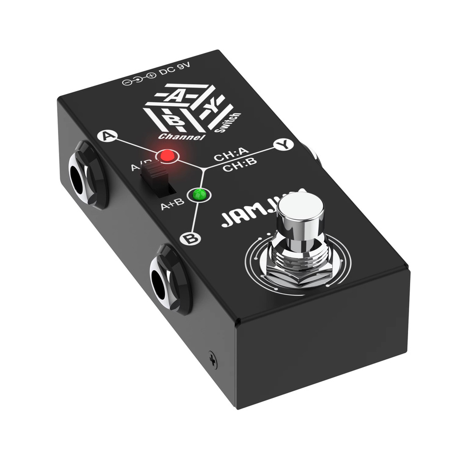 JAMJUM ABY Line Selector AB-Schalter Mini Gitarren-Effektpedal in Schwarz mit True Bypass für Gitarre und Bass - Bild 2
