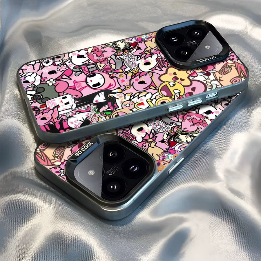 Tokidoki Handyhülle mit Cartoon-Design für iPhone 11 bis iPhone 17 Pro Max, sturzsichere matte Abdeckung, multicolor - Bild 2