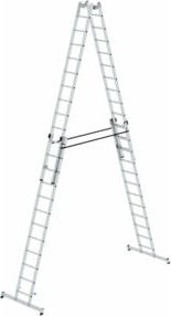 MUNK Günzburger Steigtechnik Aluminium Stufen-Stehleiter in Silber mit einer maximalen Arbeitshöhe von 7 m - Bild 2