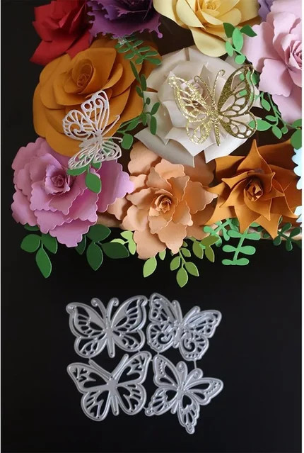 4er Set Schmetterling Metall-Stanzer für Scrapbooking und DIY Papierhandwerk - Bild 1