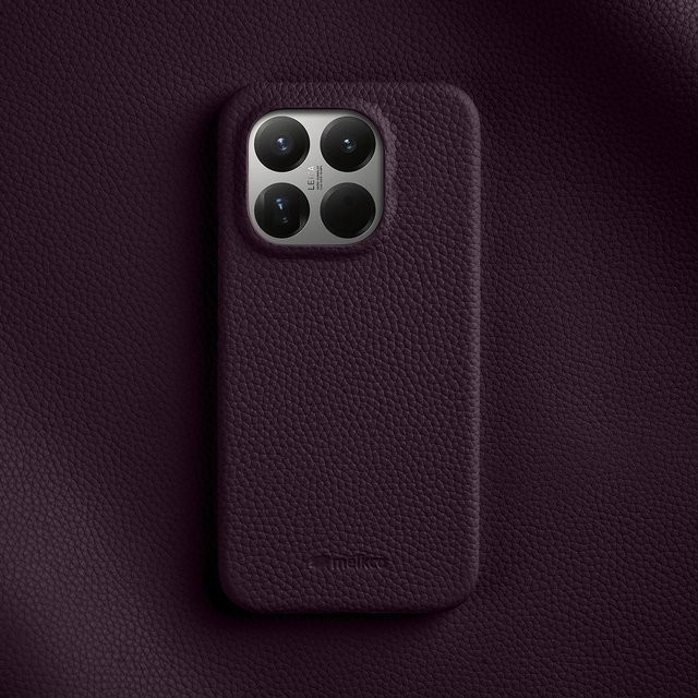 Melkco Echtleder Handyhülle mit Litschi-Muster für Xiaomi 15T Pro, 15 Ultra, 17 Pro Max und 13/14 in Violett - Bild 1