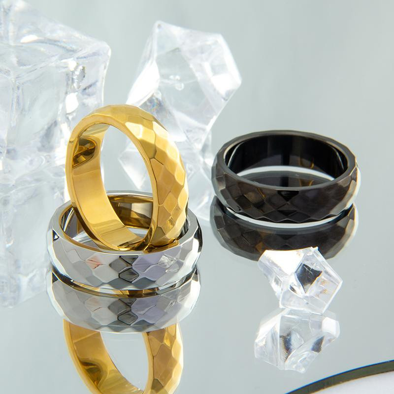 JWSHMAN Edelstahlring, 6mm, schwarz, Herren - Bild 2