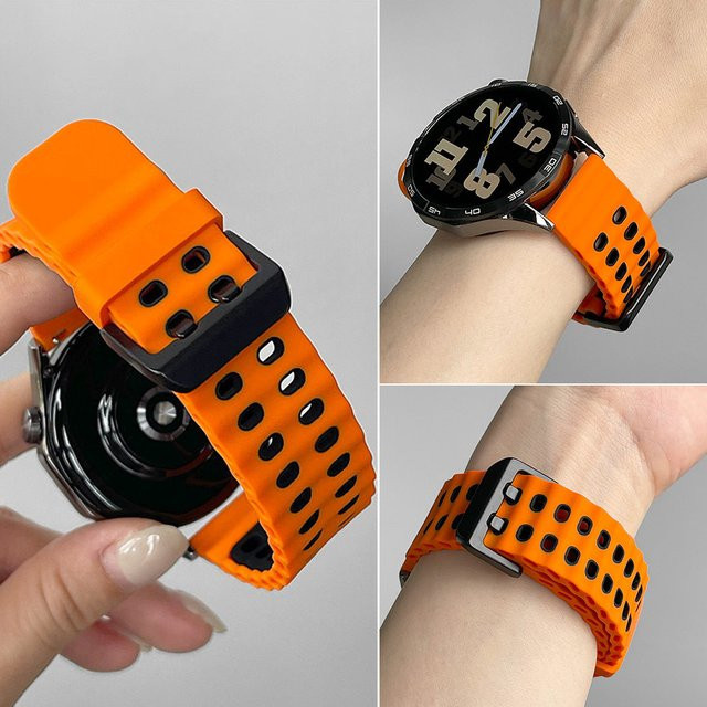 KMAIXA Uhrenarmband Silikon, orange, Unisex - Bild 1