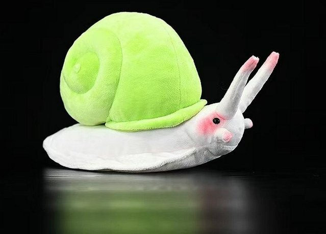 YESFEIER Grüne Berg Schnecke, Plüschtier, Grün - Bild 1