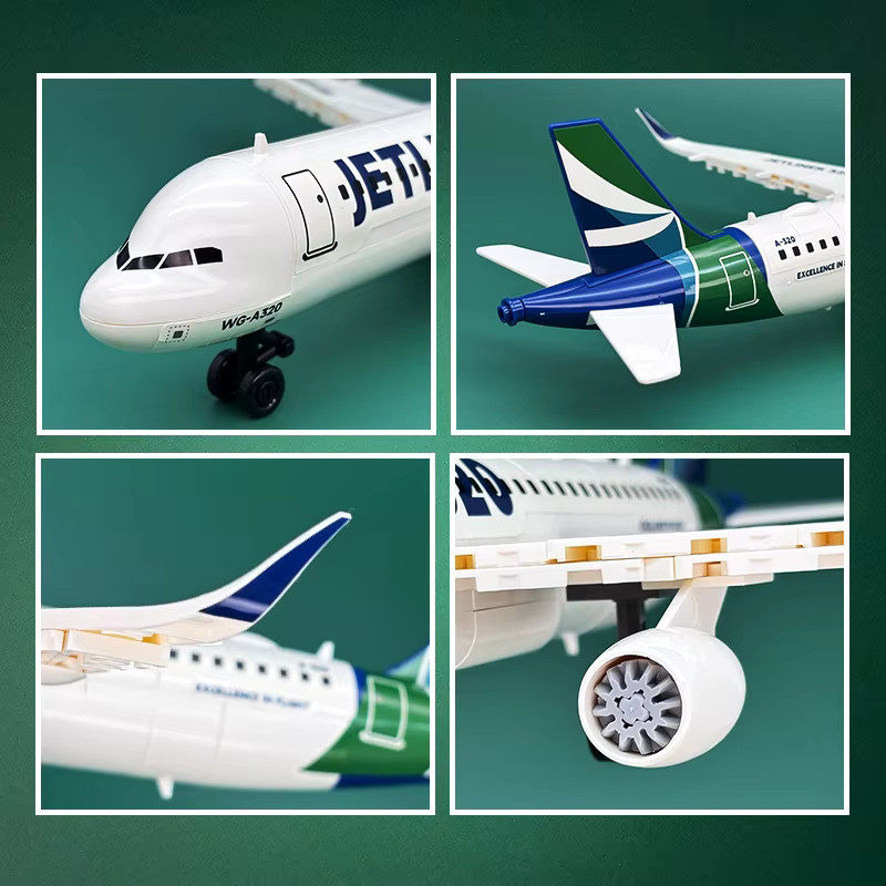 oenas Jetliner A320 Flugzeug-Bausteine, Bausatz, 133 Teile - Bild 2