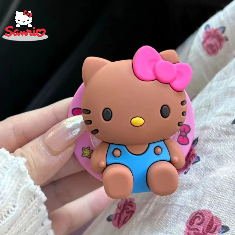 Sanrio Hello Kitty Magnetischer Silikonhalter für iPhone, Faltbarer 3D-Cartoon Griptok Stand mit MagSafe Unterstützung, Multicolour - Bild 3