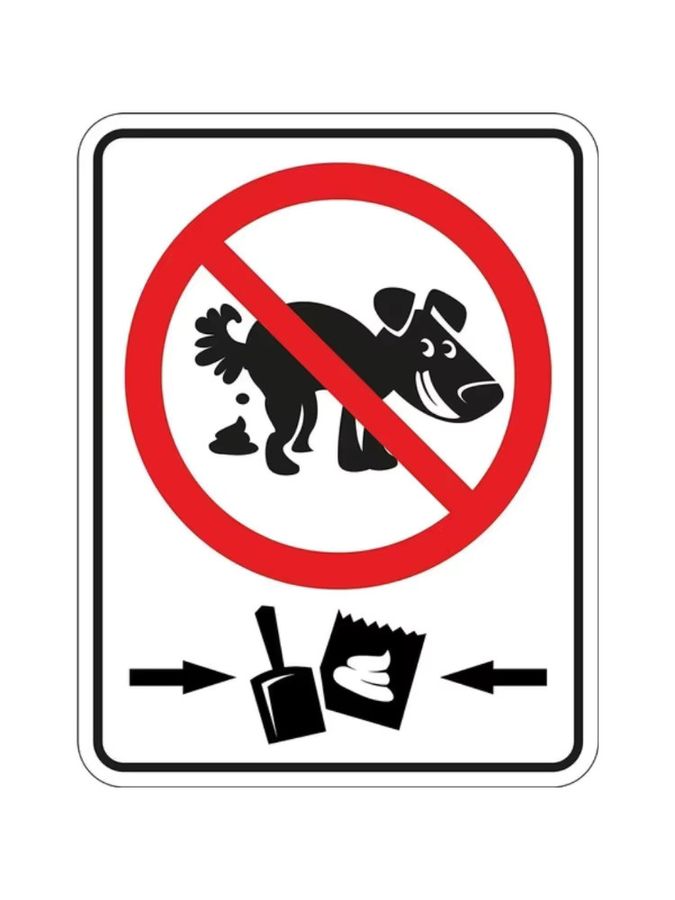CIFBUY No Dog Poop Warnschild aus Weißblech in Weiß, Wandschild für Outdoor und Home Decor, Breite: 20,0 cm, Höhe: 14,0 cm - Bild 2
