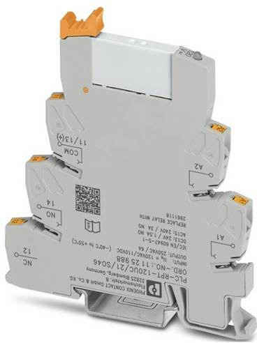 Phoenix Contact PLC-RPT-120UC/21/SO46 Relaismodul mit 1 Wechsler, Grau, 10 Stück - Bild 1
