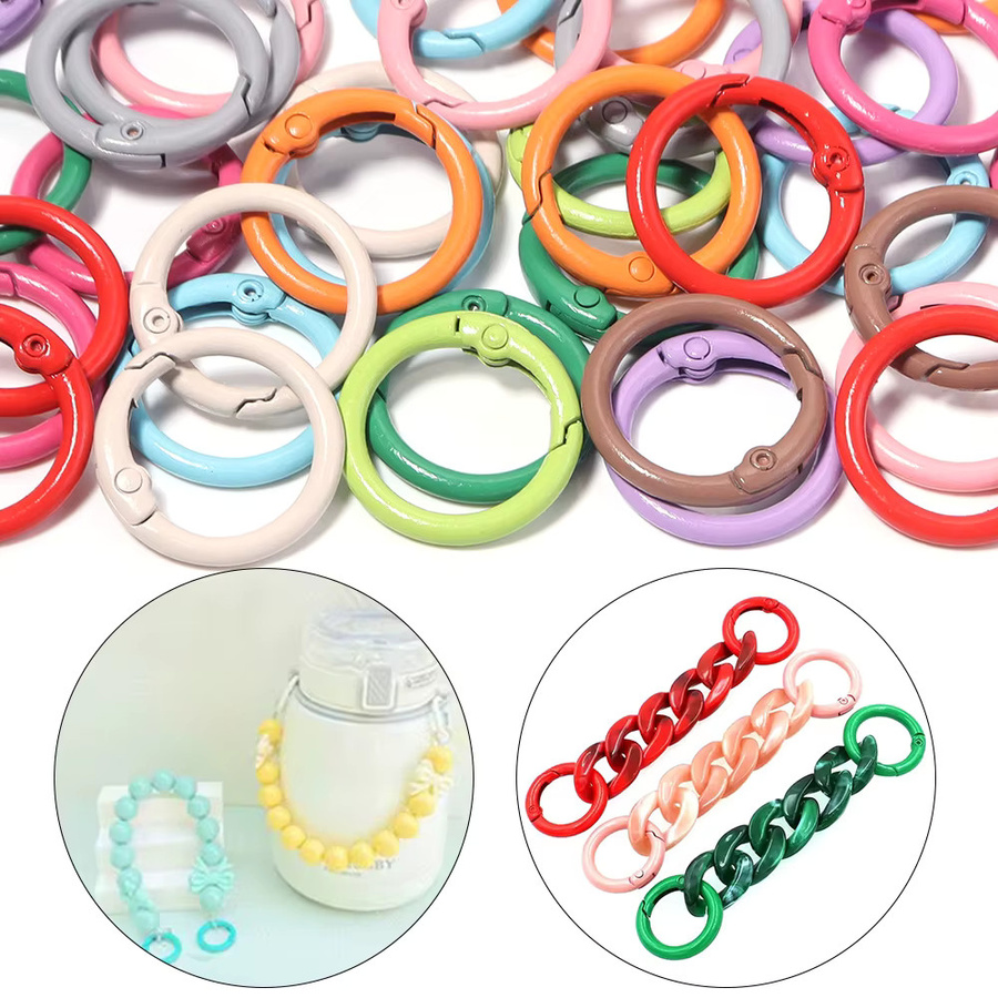 lingsai O-Ring Federverschlüsse, Metall, Bunt, Unisex - Bild 2