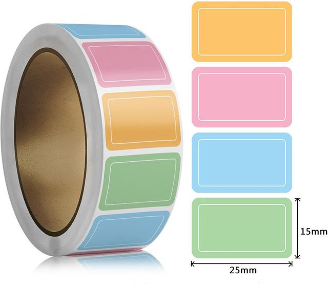 Binchi Outdoor Product Bunte Etikettenaufkleber Wasserdicht Selbstklebend für Namen und Logos in Beige und Multicolour - Bild 1