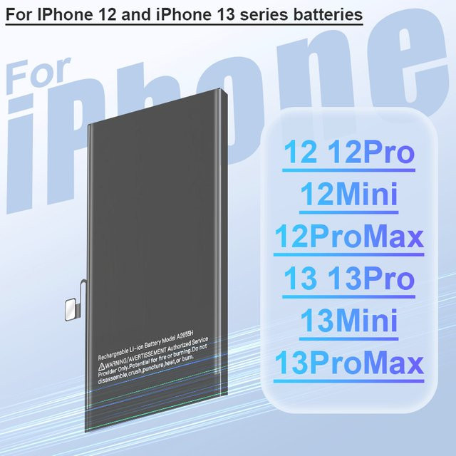 Apple Hochleistungsbatterie für iPhone 12 und 13 Mini sowie Pro und Pro Max in Schwarz - Bild 1