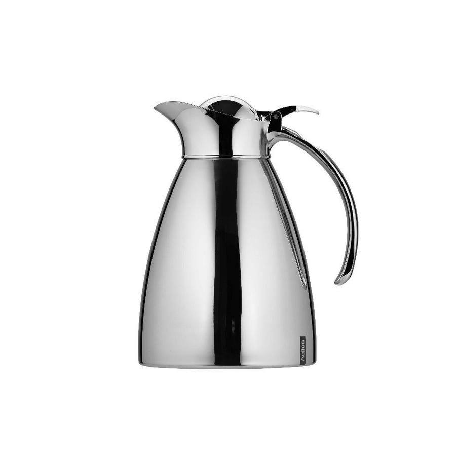 Helios Brilliant Edelstahl-Isolierkanne mit Klappdeckel, Silber, 1,0 l - Bild 1