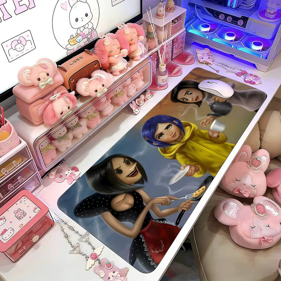 Anime C-Coraline Mauspad Multicolour Schreibtischunterlage für Laptop und Tastatur - Bild 5
