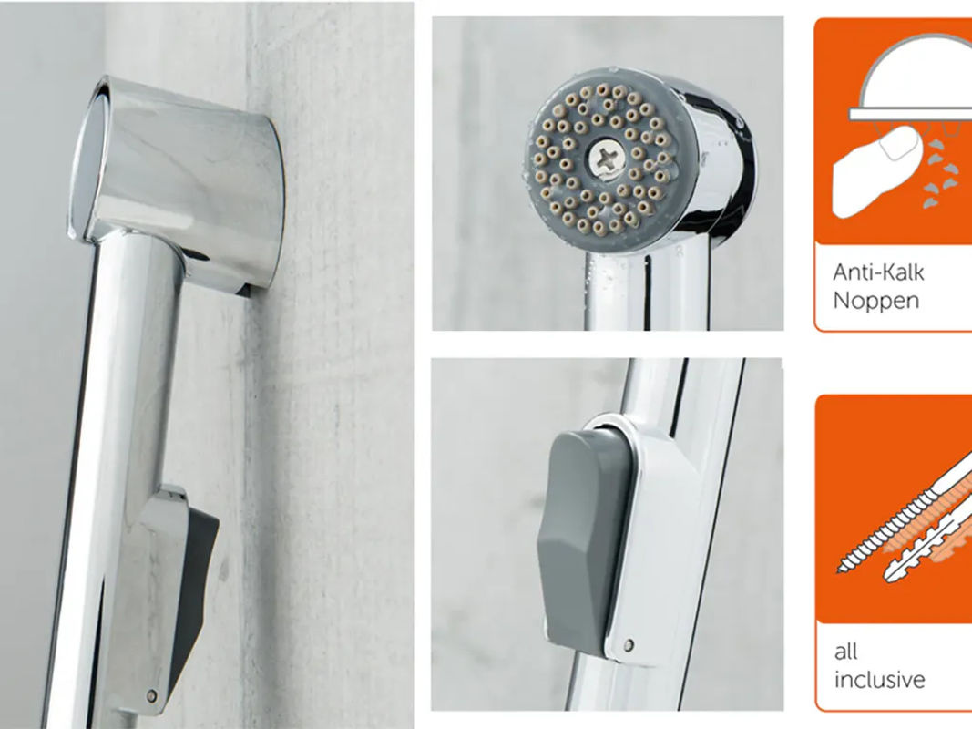 EISL Waschbeckenbrause Handbrause mit Schlauch in Chrom und Silber mit Anti-Limescale-Funktion - Bild 2