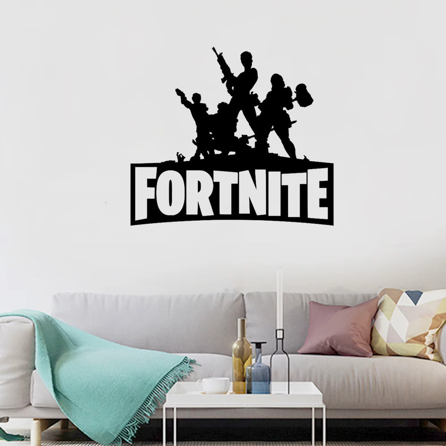 Fortnite Wandaufkleber aus PVC in Schwarz für Kinder und moderne Heimdekoration - Bild 2