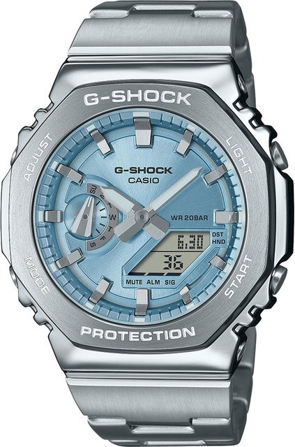 Casio G-Shock Classic Armbanduhr, Quarz, Edelstahl, Blau, 44 mm, Herren - Bild 1