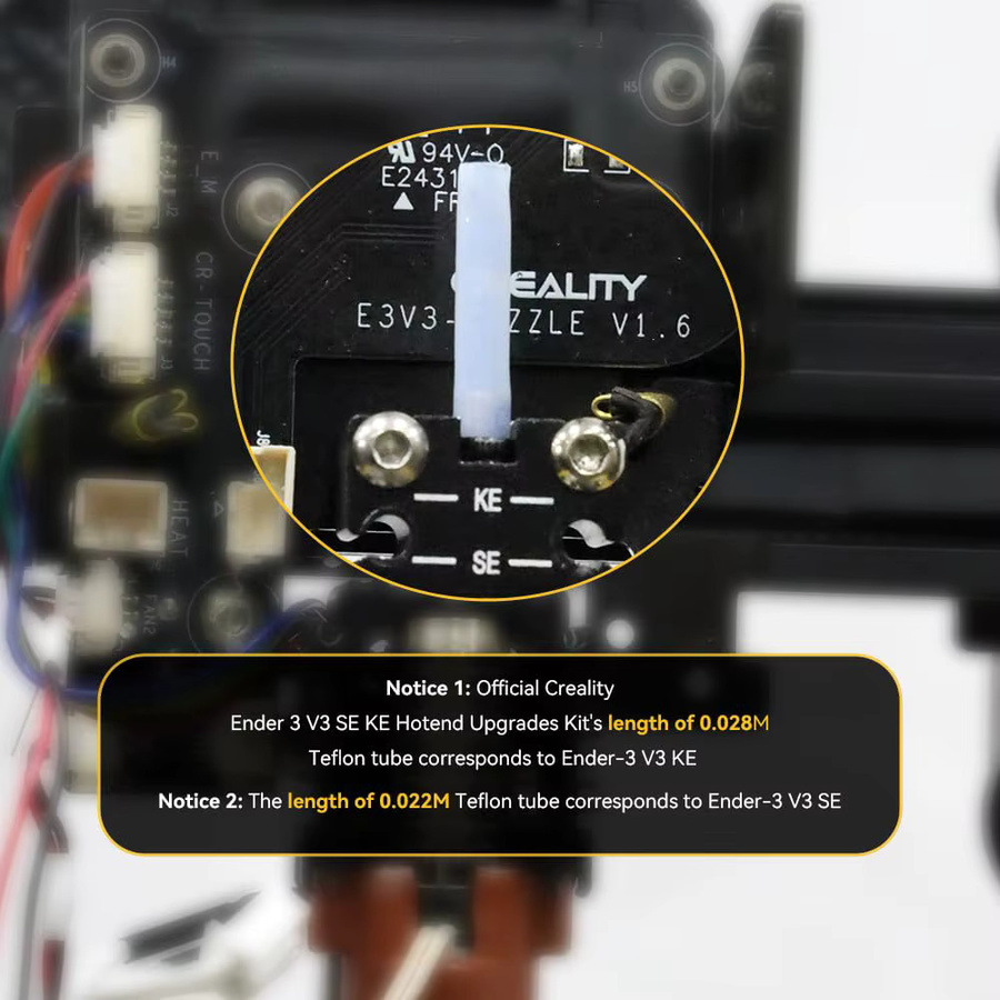 Creality Ender 3 V3 SE / V3 KE Hotend-Kit mit Keramik-Heizblock und Schnellwechsel-Düsen für Hochgeschwindigkeitsdruck bis 300 °C - Bild 4
