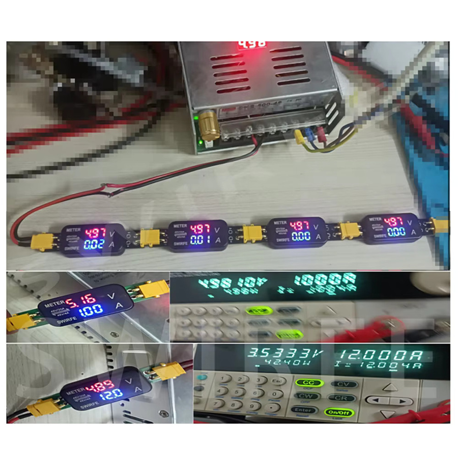 DYKBmetered Bidirektionales DC-Spannungs-Strom-Lithium-Batterie-Ladegerät und Lade-Entlade-Tester mit digitalem Voltmeter Amperemeter, Schwarz, 3,5-48V - Bild 3