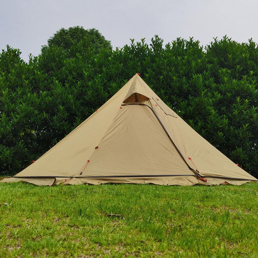 Binchi Outdoor Product Tipi-Warmzelt für 4–6 Personen mit Herd in Braun und Beige - Bild 3