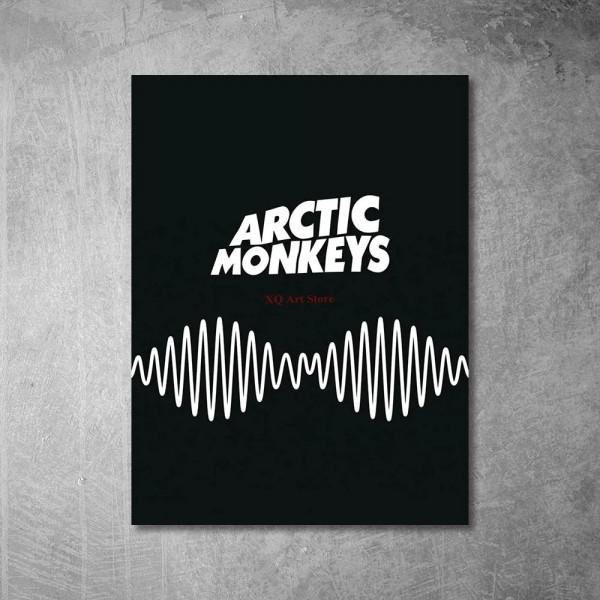 Arctic Monkeys Musikalbum-Poster AM Favourite Worst Nightmare als Leinwandbild in Schwarz, Breite: 21 cm, Höhe: 30 cm - Bild 1