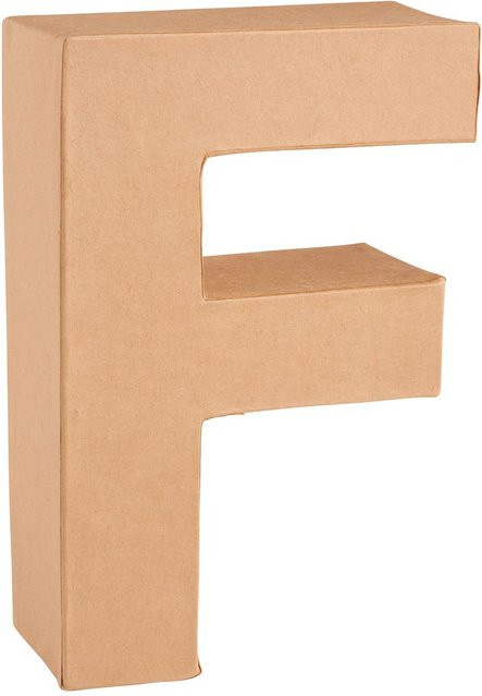 KNORR prandell Papp-Buchstabe F in Braun für Tischdekoration - Bild 1