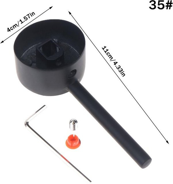 Verchromter Ersatz-Wasserhahn-Griff für Badezimmer-Armaturen aus Messing und Zink, passend für Kartuschen-Spulen der Größe 35/40 - Bild 1