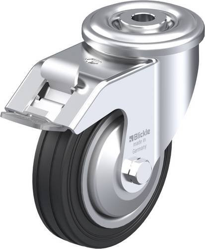 Blickle LER-VE 100R-FI-FA Lenkrolle mit Feststeller, Rad-Durchmesser: 100 mm, Tragfähigkeit: 70 kg, verzinkter Stahl - Bild 1
