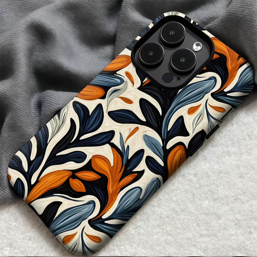 Potdemiel Handyhülle Autumn Leaf Twist für iPhone 17 16 15 14 13 12 11 Pro Max Plus mit Doppelschicht-Rückseite in Multicolour - Bild 5