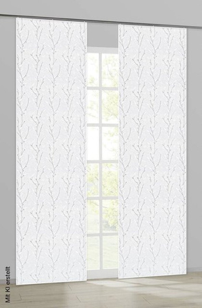 POCOline Schiebevorhang Barbara grau, Breite: 60 cm, Höhe: 245 cm