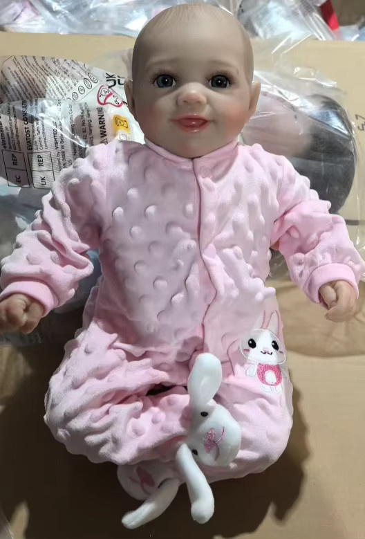 NPK Reborn Babypuppe, Silikon, 40 cm, Rosa - Bild 2