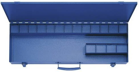 Klauke Sortimentskasten Blau mit 18 Fächern, B/T/H: 22,0 x 60,0 x 6,5 cm - Bild 1