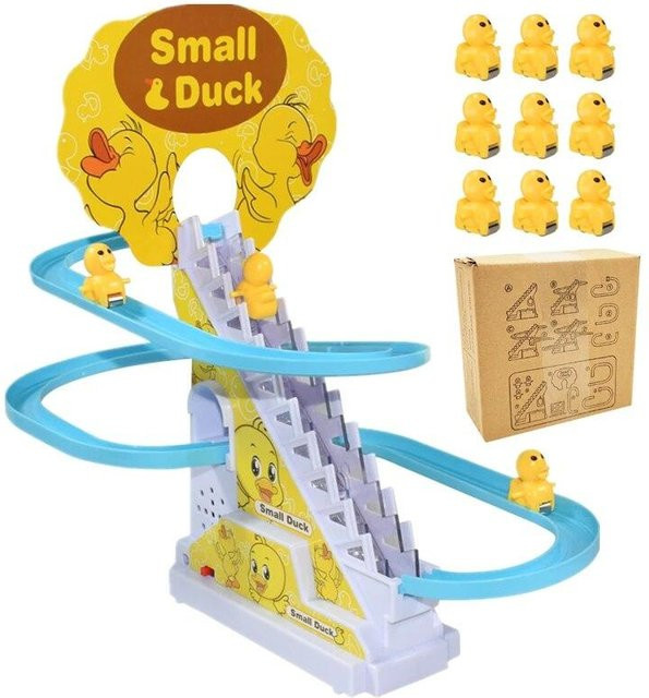 Kidsly Elektrische Kleine Ente, Achterbahn Spielzeug, 9-teiliges Set, ab 2 Jahren - Bild 1