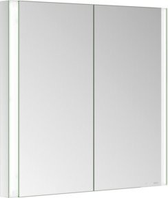 Keuco Spiegelschrank Somaris 2-türig mit LED-Beleuchtung, Sensor-Schalter und Rasierersteckdose, verspiegelt, Wandeinbau, B: 80 cm, H: 71 cm, T: 11,5 cm - Bild 1