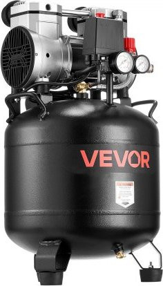 VEVOR Druckluft Kompressor 30 L, Ölfreier Luftkompressor mit 2PS, 113 L/min bei 6,2 bar und max. 10 bar Druck für Autoreparaturen, Reifenbefüllung, Lackierarbeiten und Holzarbeiten - Bild 1