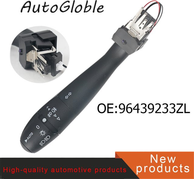 LARATH Lenkungshebel mit Blinker- und Scheinwerferschalter in Schwarz für Peugeot 206 207 307 301 308 - Bild 1