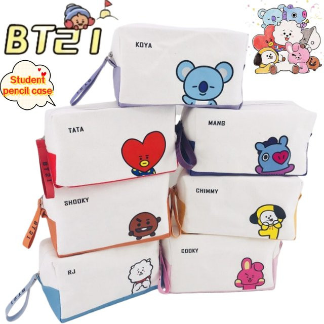 BT21 Multifunktionale Aufbewahrungstasche als niedliches Federmäppchen oder Kosmetiktasche mit Cartoon-Design - Bild 1