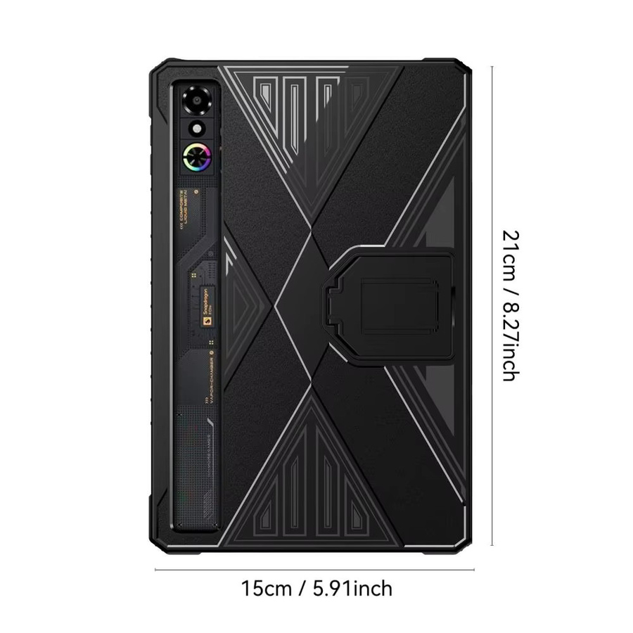 Stoßfeste TPU-Tablet-Hülle mit integriertem Ständer für Nubia RedMagic 3 Pro in Schwarz - Bild 3