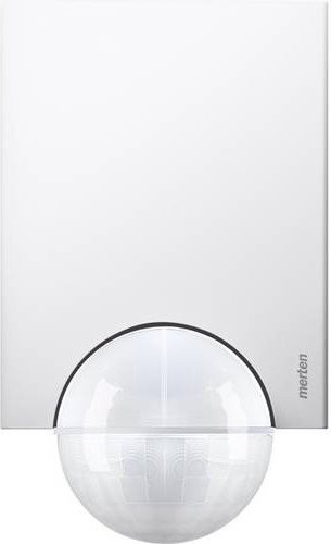 Merten PIR-Bewegungsmelder für Wand, Decke oder Aufputz, 220° Erfassungsbereich, IP55, Farbe: Weiß - Bild 1