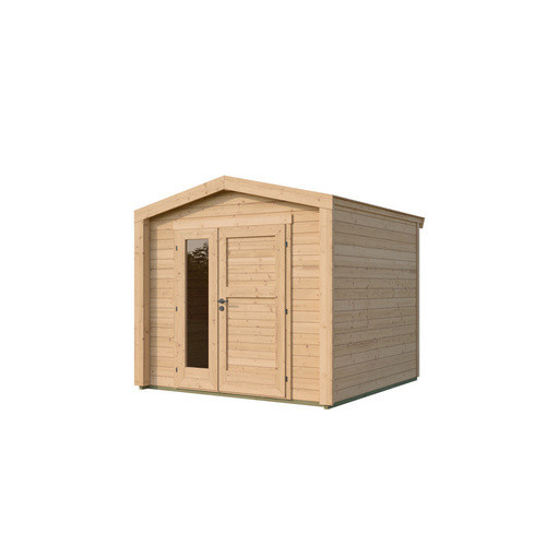 Weka Gartenhaus Killarney Satteldach Schwarz-Braun B/T/H: 261 x 250 x 241 cm - Bild 3