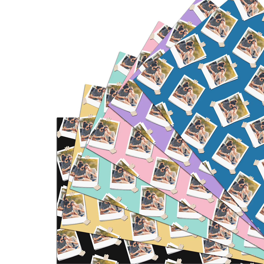 Joy-enlife Personalisierbares Geschenkpapier mit eigenem Foto in Bunt für Geburtstag, Hochzeit und Jubiläum, B/H: 29,7 x 39,0 cm - Bild 4