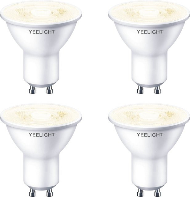 Yeelight W1 LED-Lampe Set 4 Stück, GU10, Wi-Fi, 4.8W, 2700K Warmweiß, Weiß - Bild 1