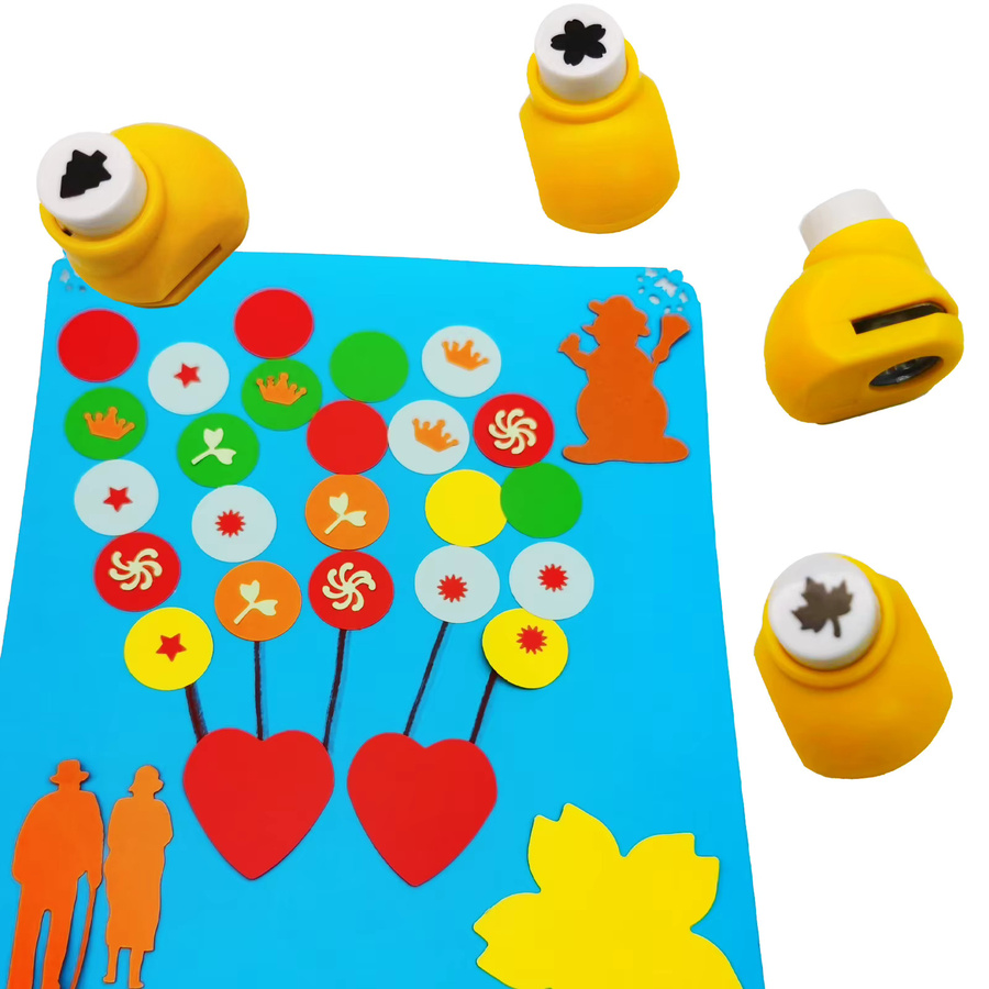 4-teiliges Mini-Bastelstanzer-Set mit verschiedenen Musterthemen in Multicolour für Scrapbooking und DIY-Handarbeit - Bild 2