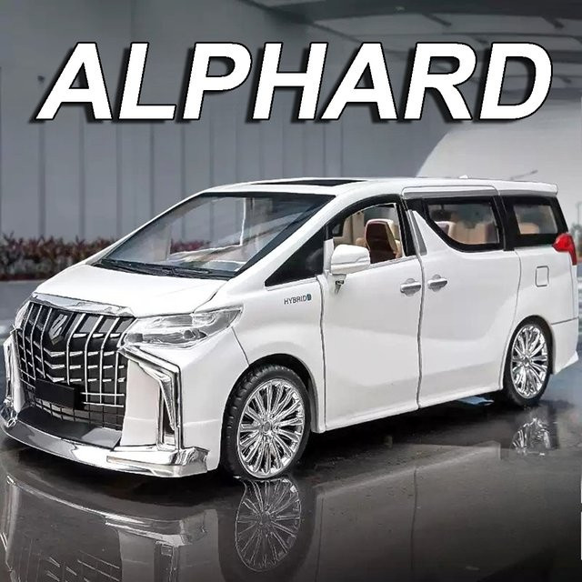 MAKEDA Alphard Vellfire Modellauto, 1:24, Metall, Licht und Ton, Türen geöffnet - Bild 1