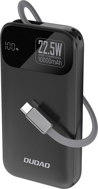 Externer Akku Dudao K31 mit 10000mAh, 22.5W und 2 x USB-C in Schwarz - Bild 1