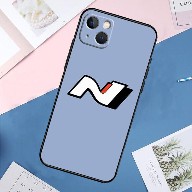 Weiche iPhone Schutzhülle mit blauem Auto I30N Design für Apple iPhone 11 12 13 14 15 16 Pro Max Mini Plus XR XS - Bild 1