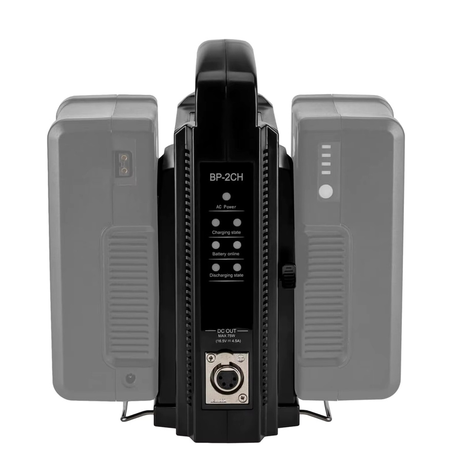 SmallRig Dual-Channel V-Mount Akkuladegerät in Schwarz für V-Lock Akkus - Bild 3