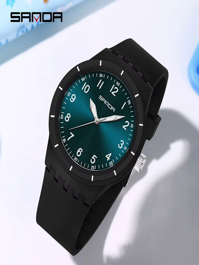 SANDA Armbanduhr, Quarz, Silikon, Weiß, Damen - Bild 4
